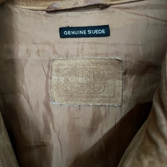 Vintage Genuine Suede Long Jacket/Coat XL Tall - Picture 6 of 8